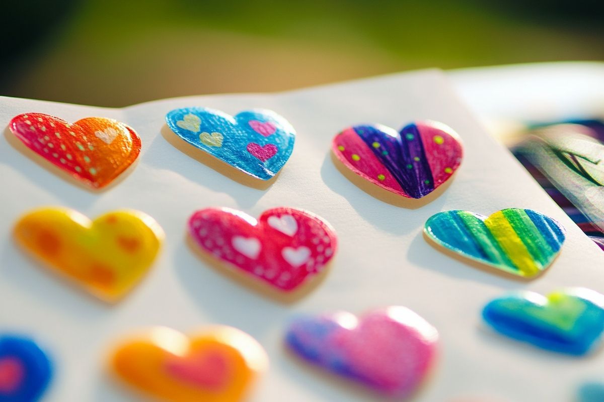Coloriage de coeurs faciles : un excellent moyen de parler d'amour aux enfants