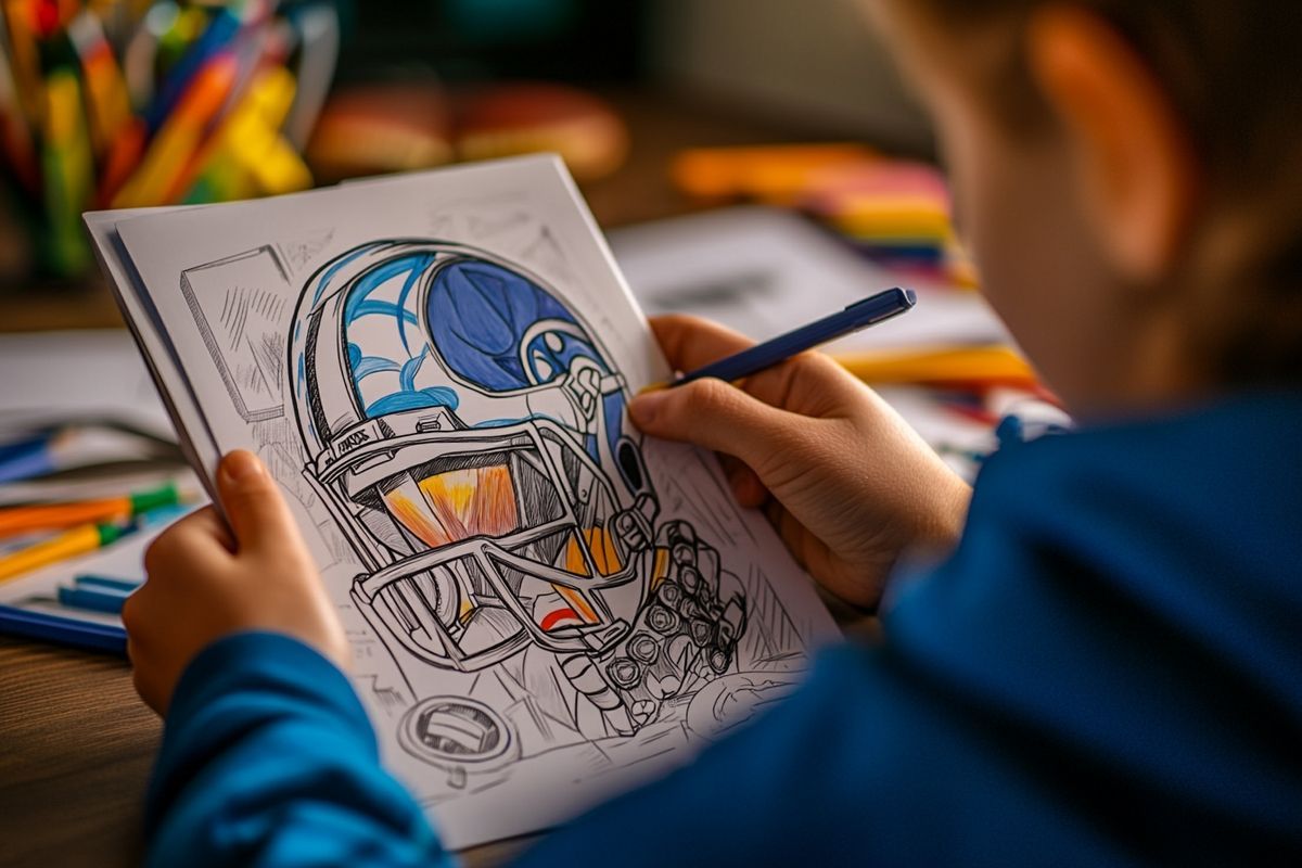 Comment utiliser le coloriage foot à imprimer pour enseigner les règles du jeu