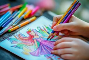 Princesse à colorier : un moyen ludique d'apprendre les couleurs
