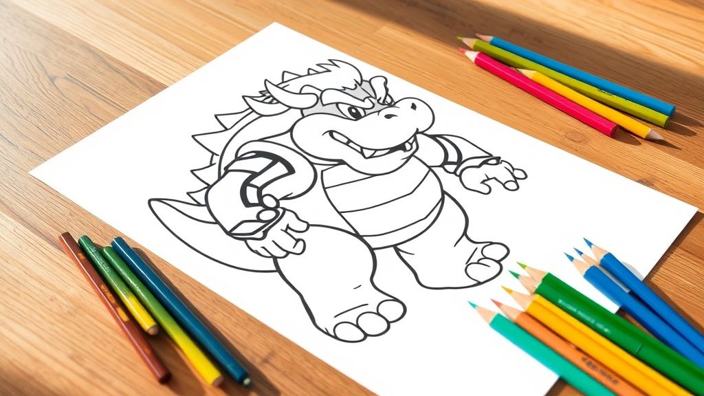 coloriage bowser