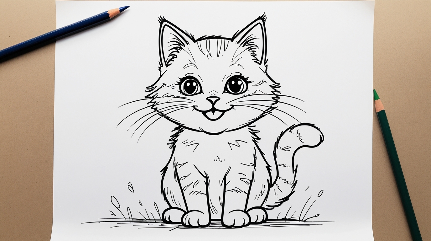 coloriage chaton