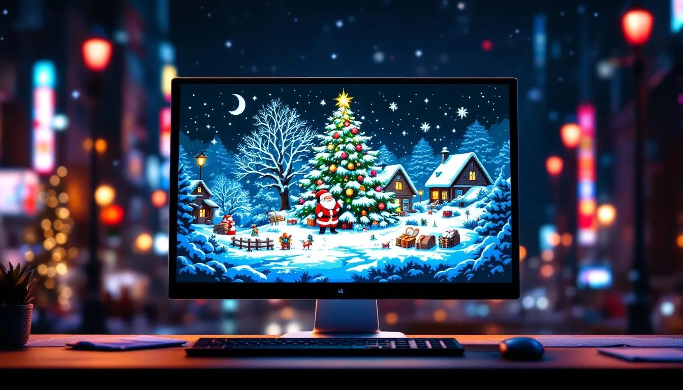 pixel art de Noël