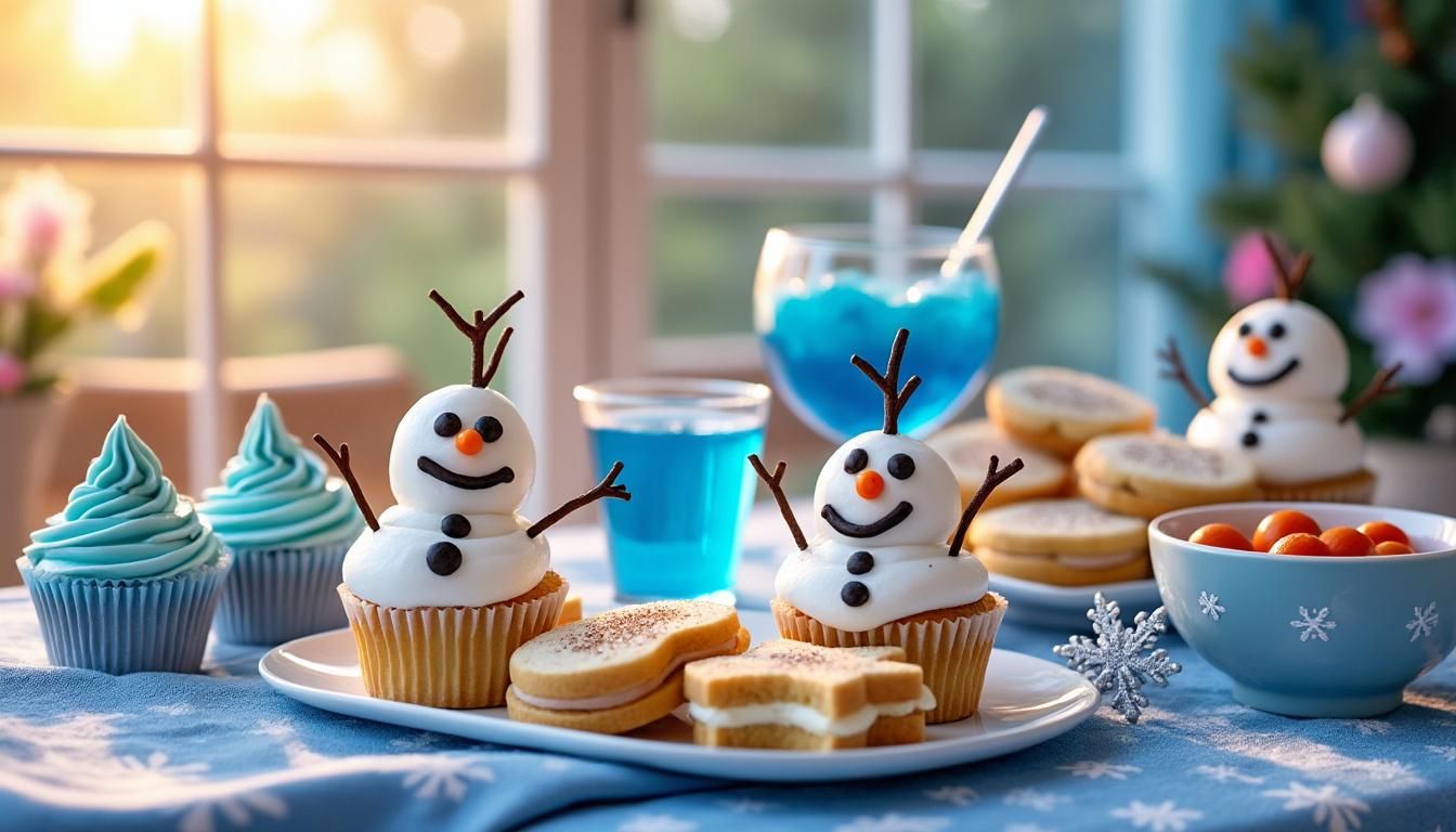 découvrez des recettes originales, savoureuses et faciles à réaliser pour organiser une fête reine des neiges inoubliable et régaler tous les enfants !