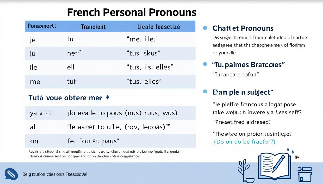 découvrez comment maîtriser les pronoms personnels grâce à un tableau clair et détaillé. facilitez votre apprentissage et comprenez-les en un clin d'œil.