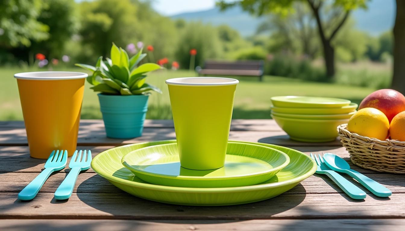 découvrez notre vaisselle jetable colorée et écologique, alliant style et durabilité pour préserver la planète tout en facilitant vos événements.
