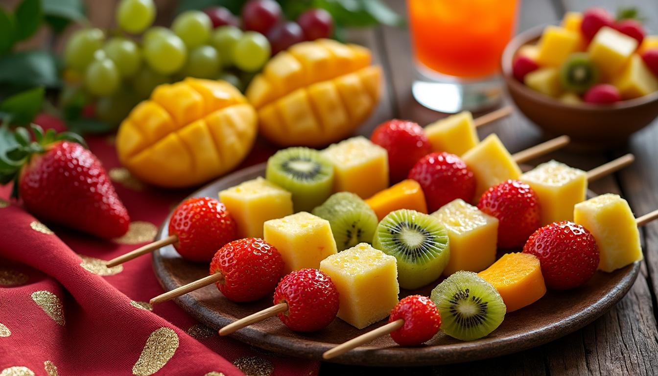 découvrez pourquoi les brochettes de fruits sont une idée savoureuse et saine, idéale pour égayer les fêtes d'enfants avec couleurs et vitamine.