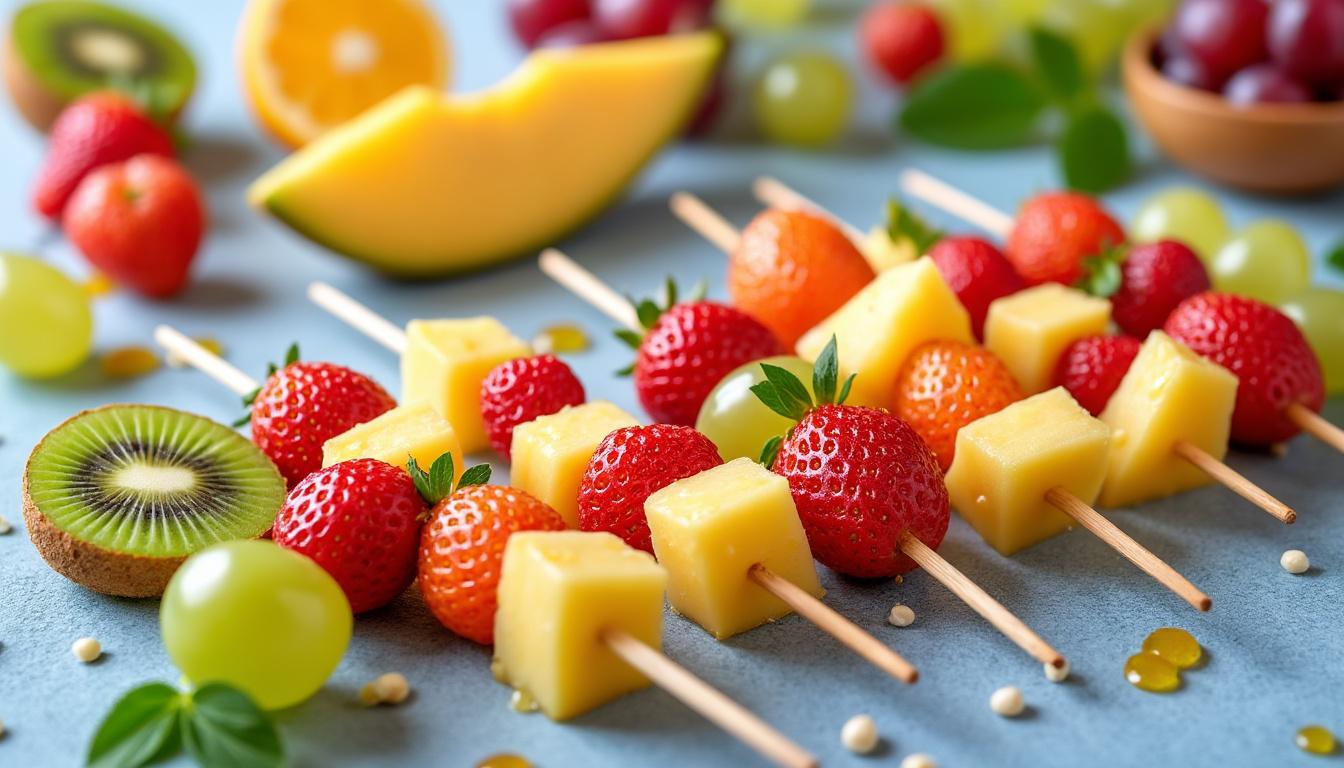 découvrez pourquoi les brochettes de fruits sont l'option idéale pour égayer les fêtes d'enfants : saine, colorée et facile à préparer, elles raviront petits et grands.