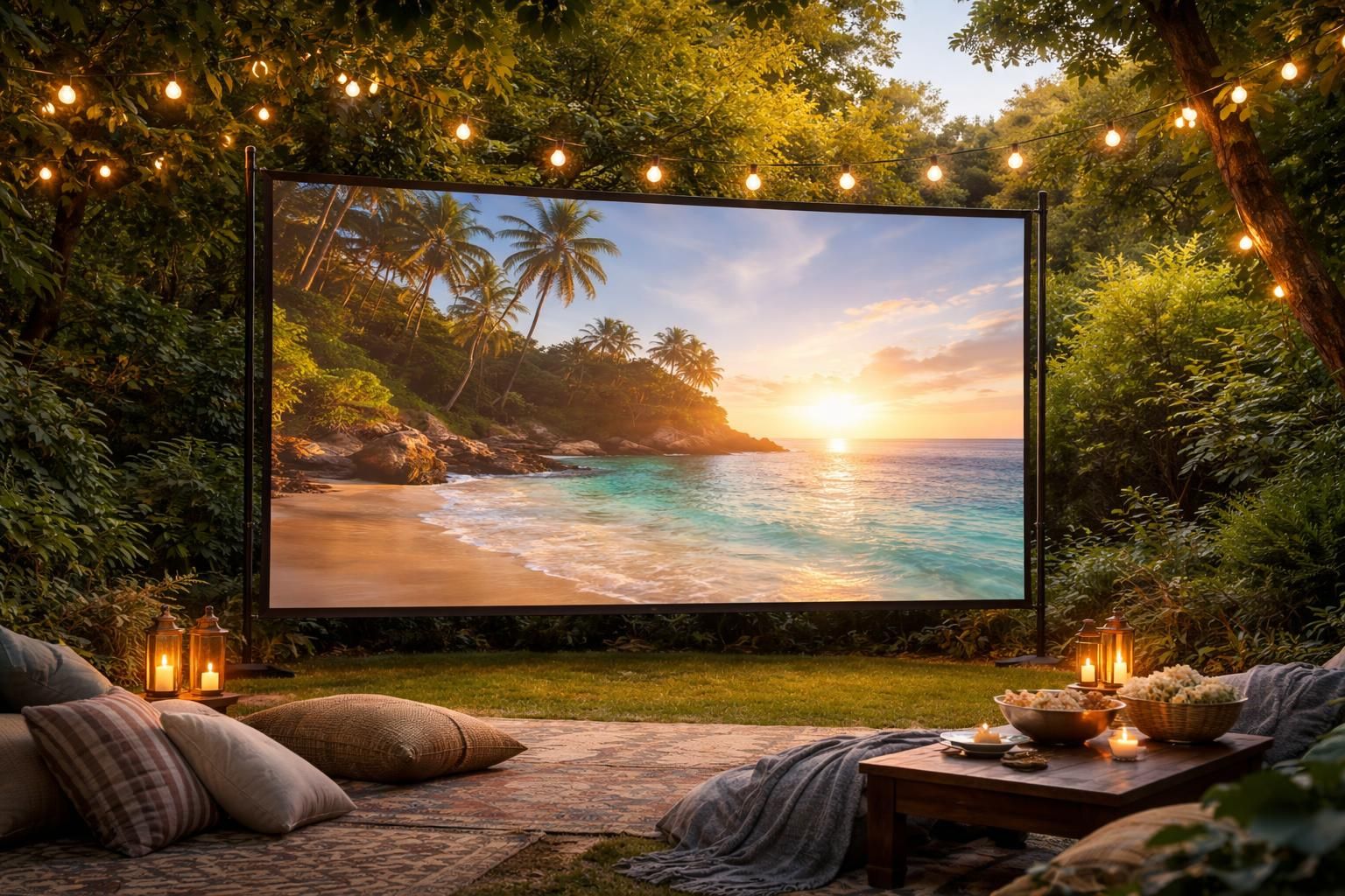 découvrez comment choisir la toile idéale pour un écran extérieur afin d'obtenir une image lumineuse et de qualité, même en plein jour.