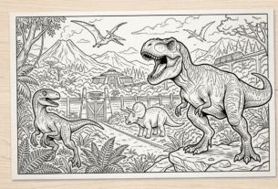coloriage Jurassic World Mosasaurus