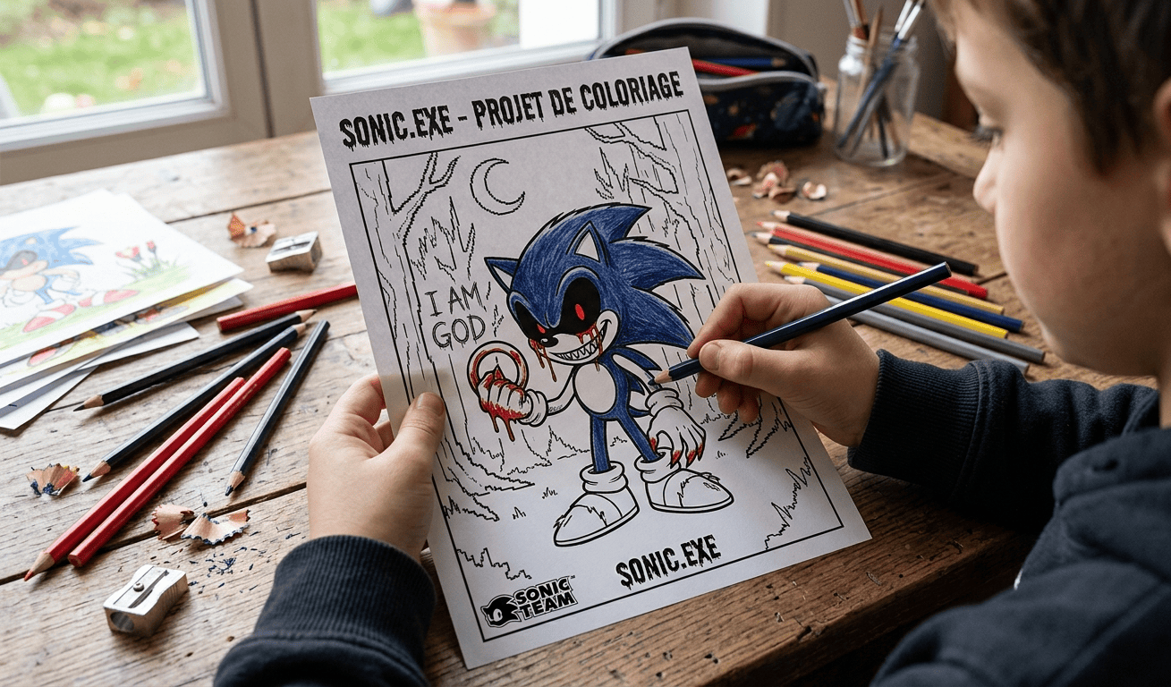 coloriage de Sonic exe